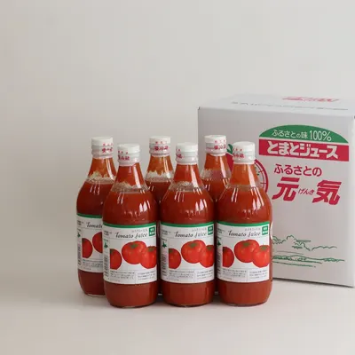【食塩無添加】ふるさとの元気500ml×6本入【下川町産完熟トマトジュース】